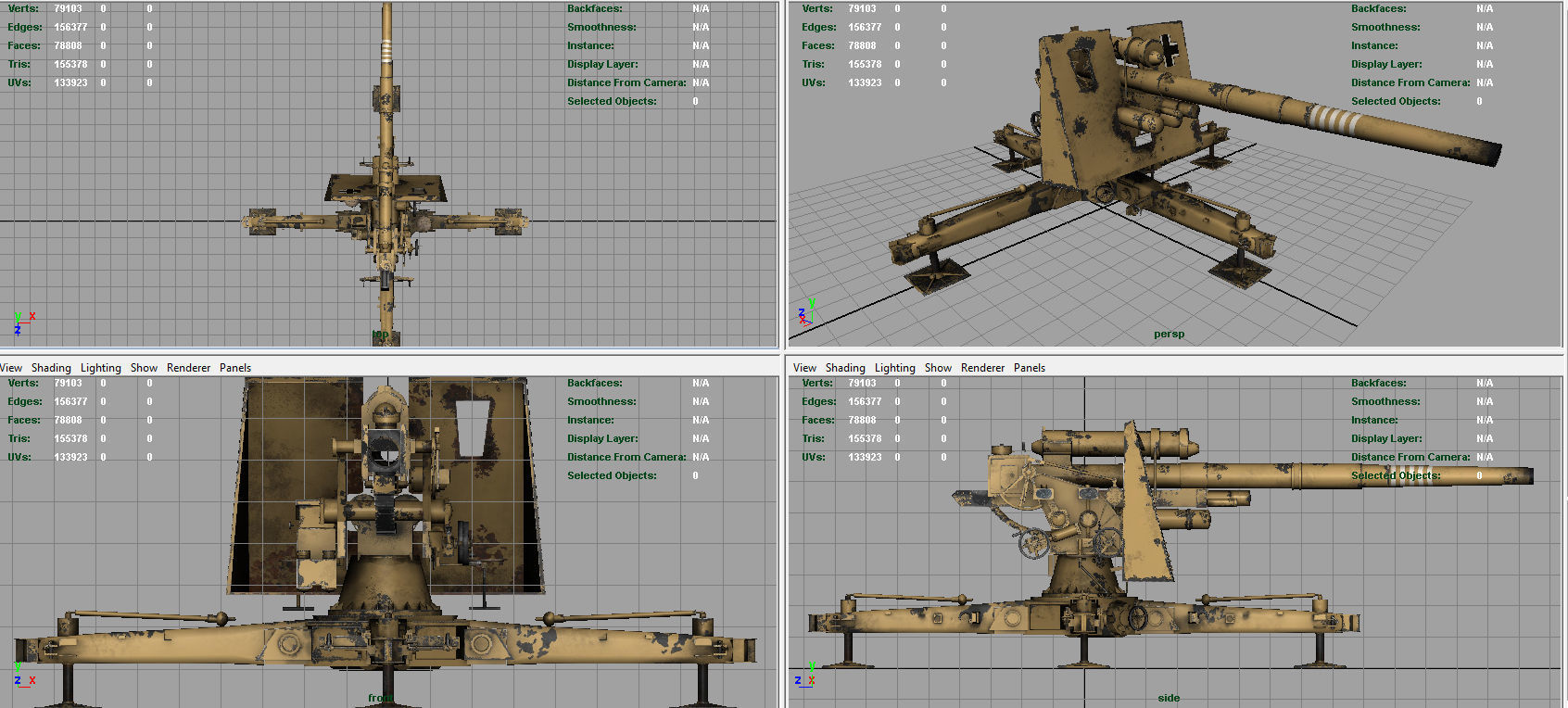 GERMAN FLAK 36 88MM 3D model_8