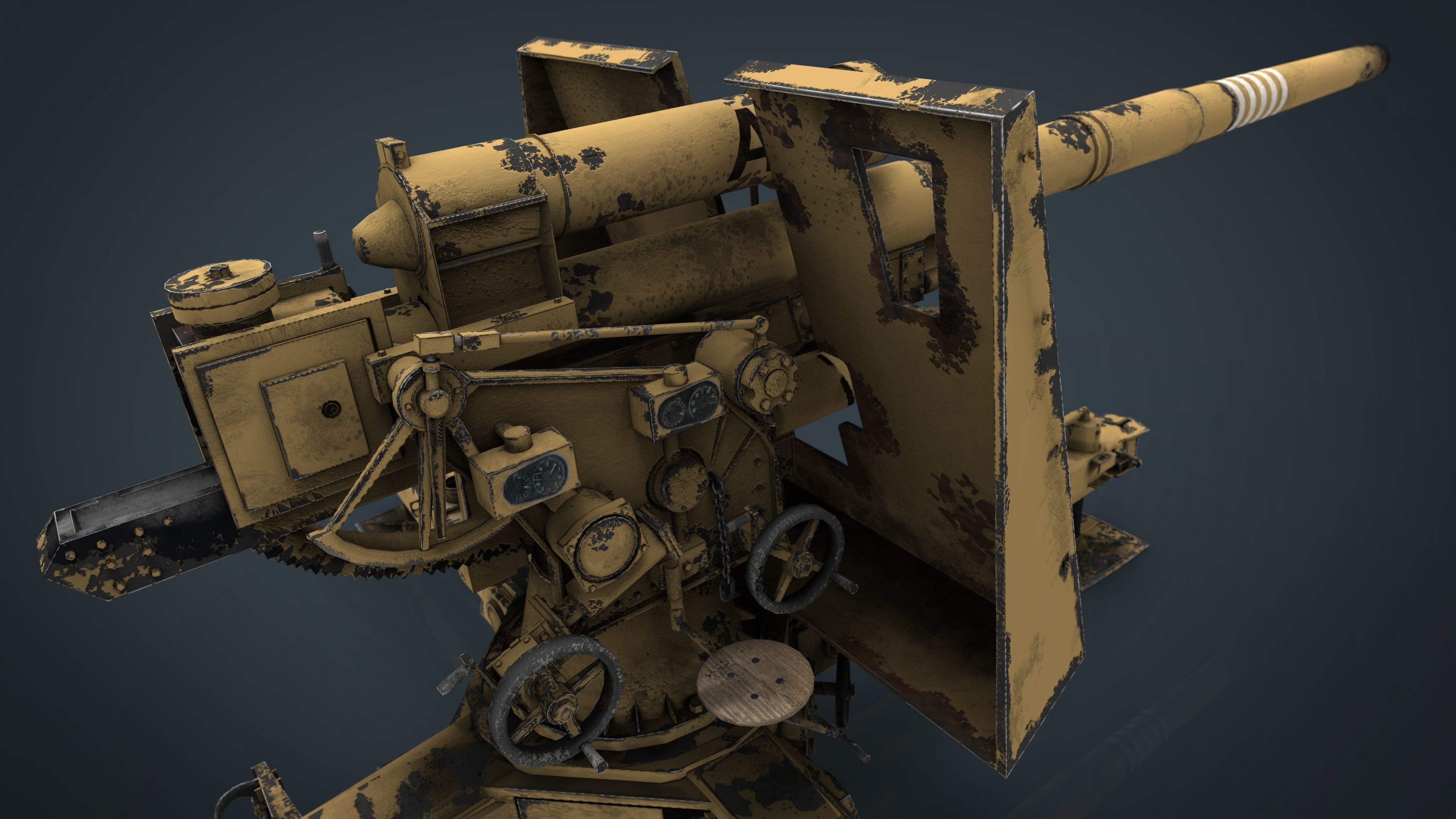 GERMAN FLAK 36 88MM 3D model_9