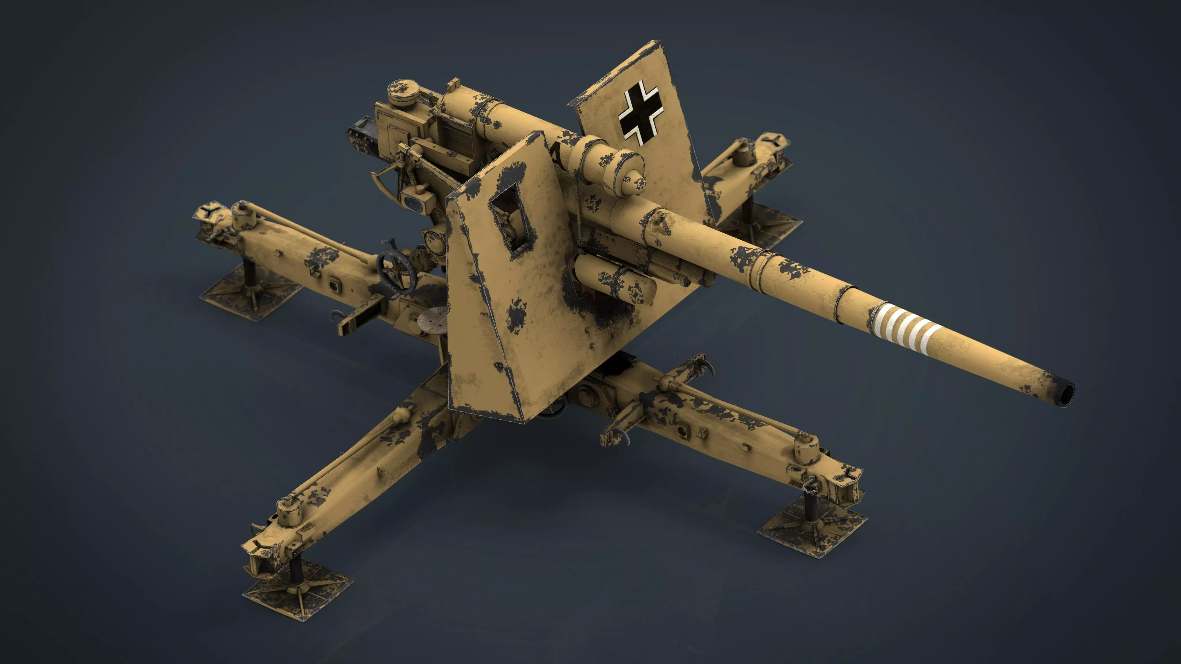 GERMAN FLAK 36 88MM 3D model_0