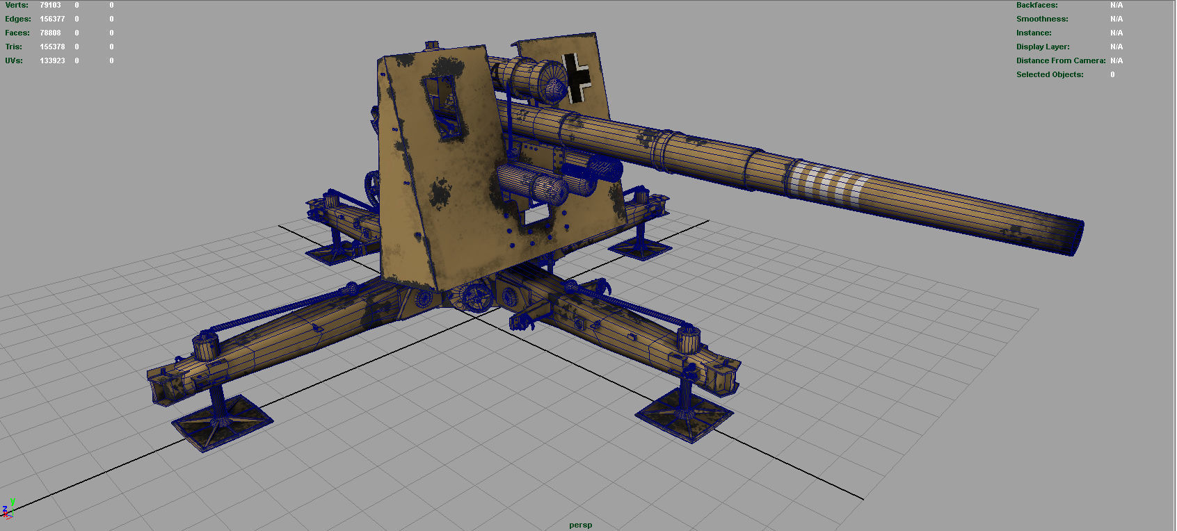 GERMAN FLAK 36 88MM 3D model_4