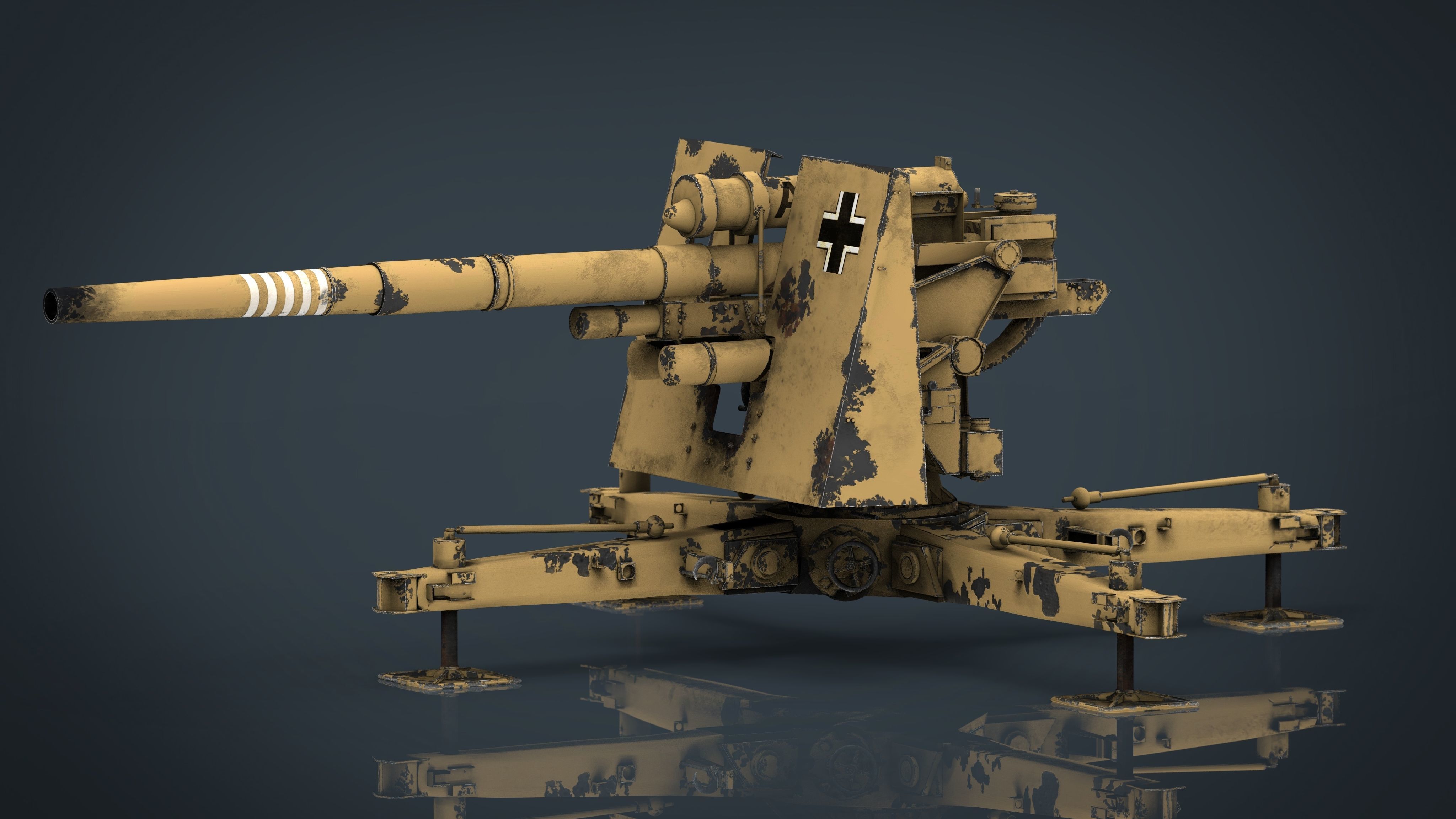 GERMAN FLAK 36 88MM 3D model_14