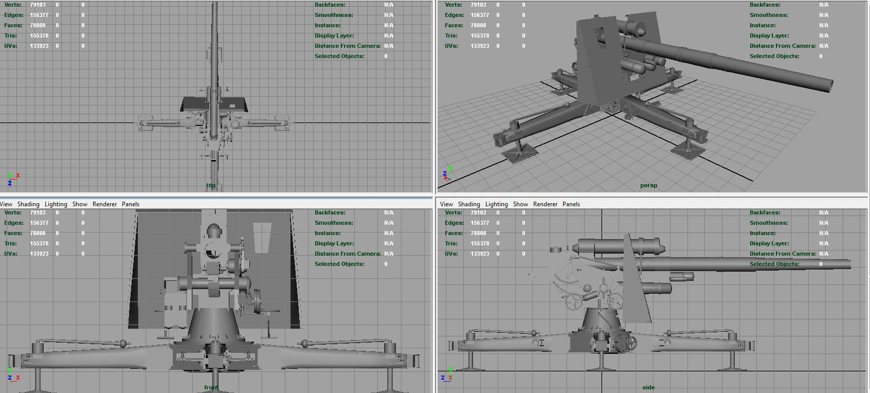 GERMAN FLAK 36 88MM 3D model_7