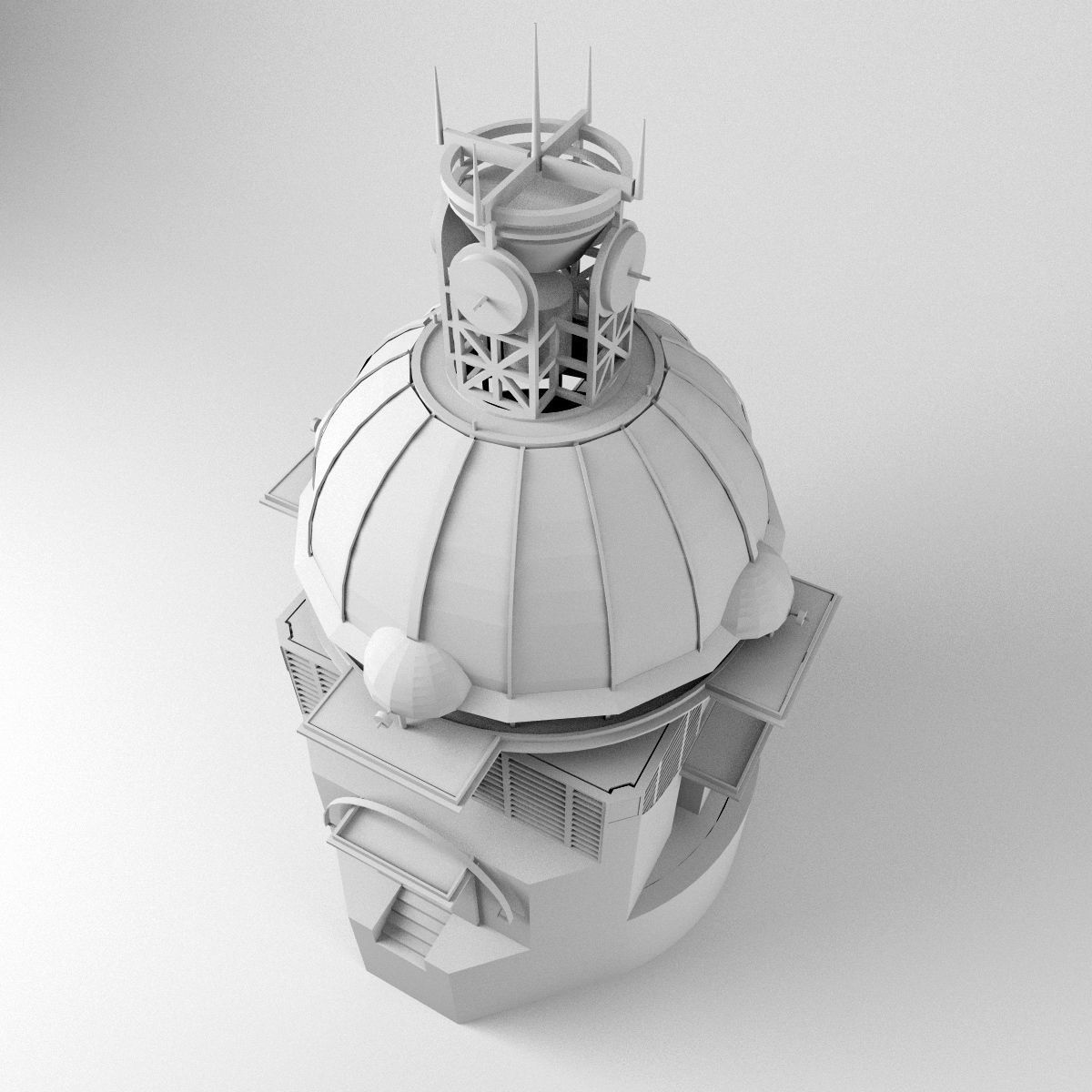 Epicyclarium - Fantasy Building - Lebbeus Woods 3D model_6