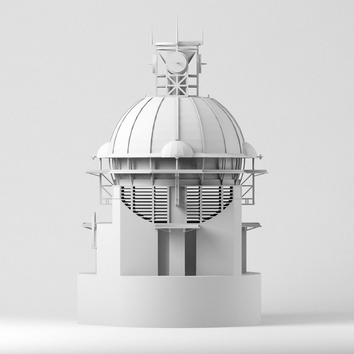 Epicyclarium - Fantasy Building - Lebbeus Woods 3D model_2
