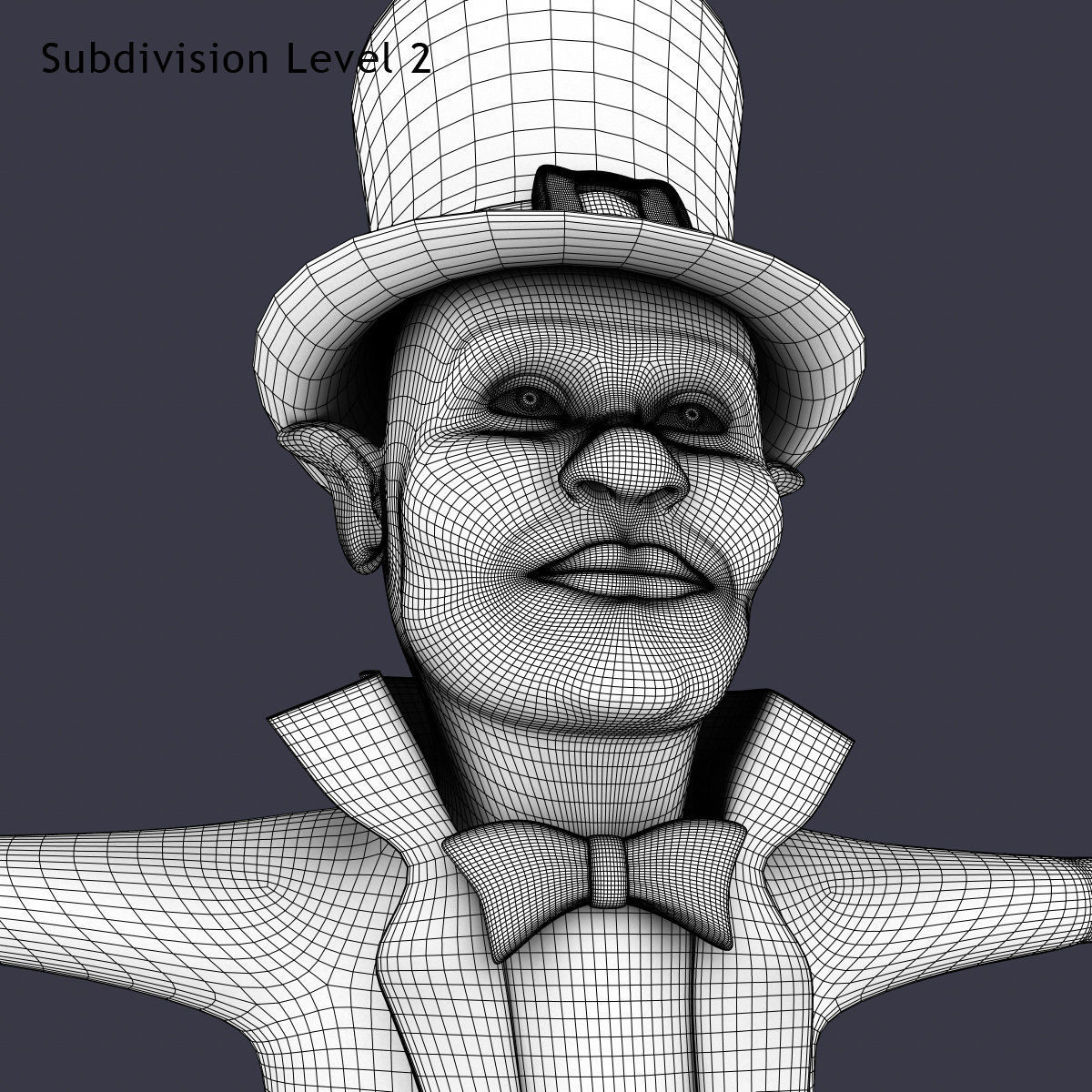Leprechaun with cane Low-poly 3D model_18