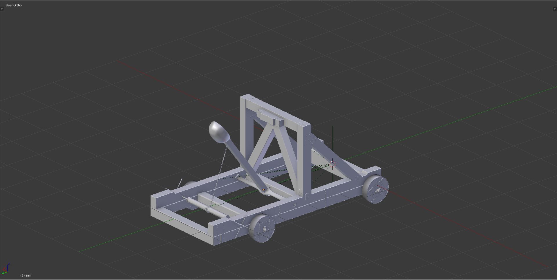 Game ready medieval catapult Free low-poly 3D model_5