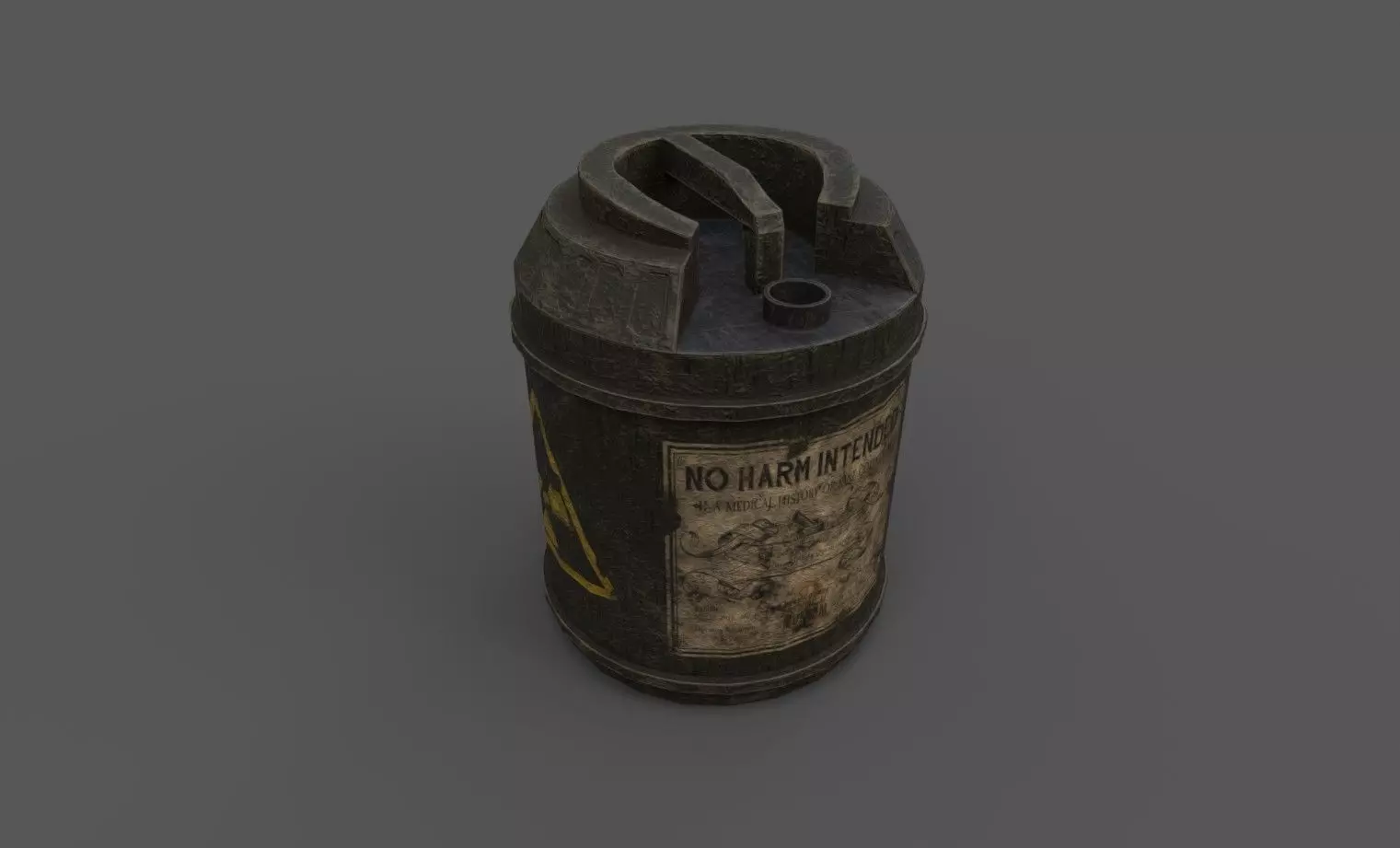 CHEMICAL BOTTLE Low-poly 3D model_0