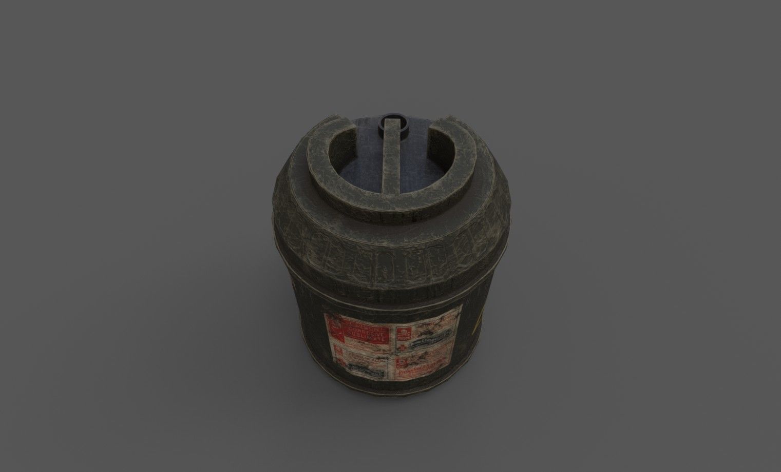 CHEMICAL BOTTLE Low-poly 3D model_7