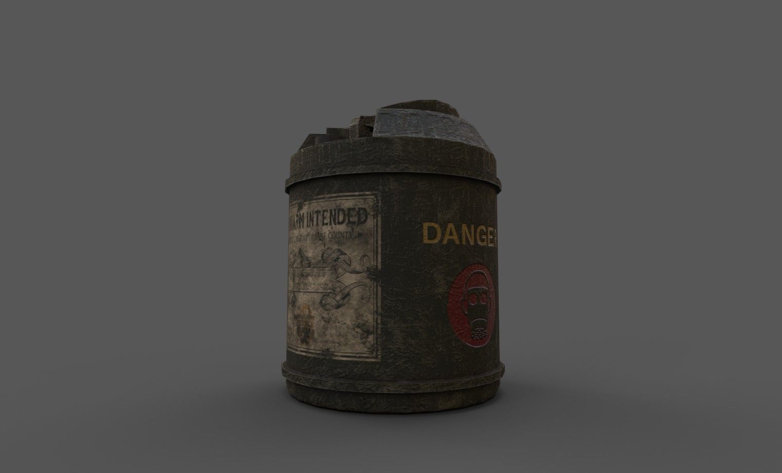CHEMICAL BOTTLE Low-poly 3D model_4