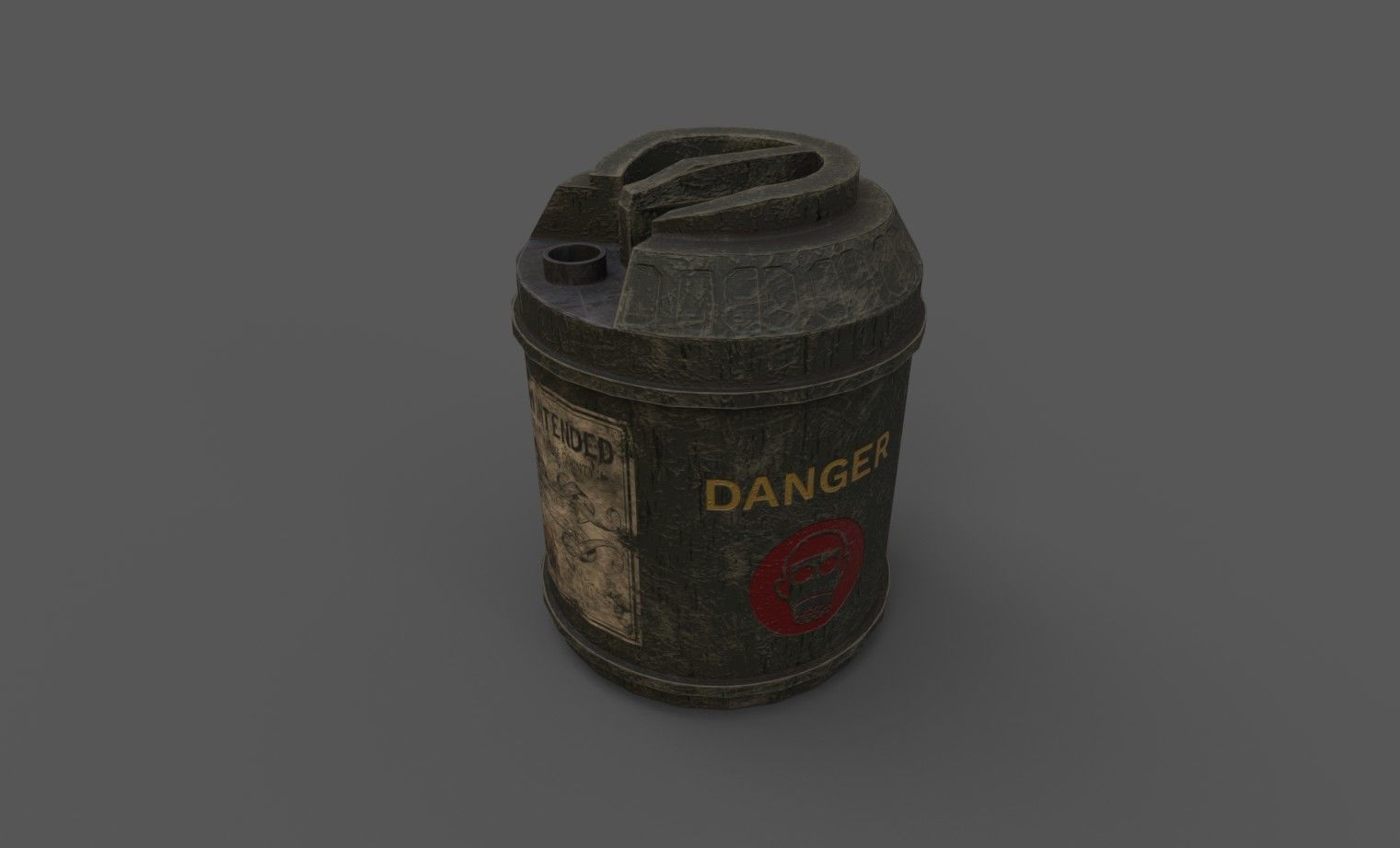 CHEMICAL BOTTLE Low-poly 3D model_5