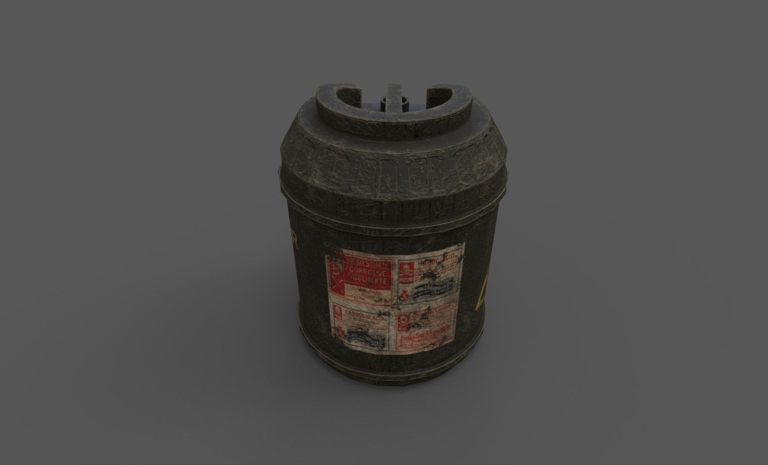 CHEMICAL BOTTLE Low-poly 3D model_3