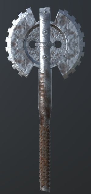 wasteland style battle axe Free low-poly 3D model_1