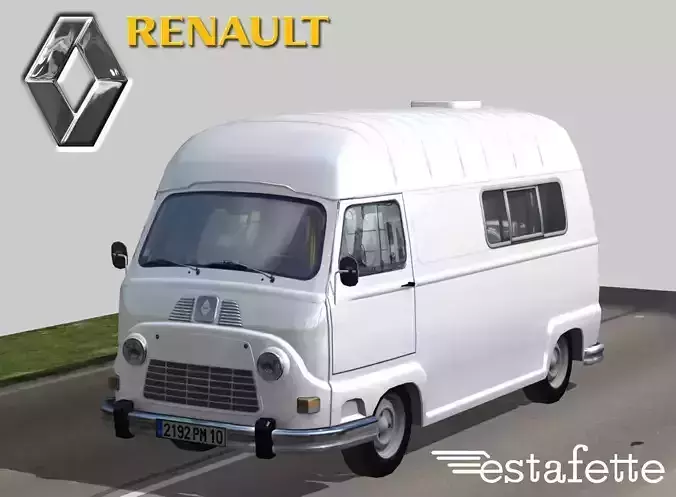 Renault Estafette High Roof Low-poly 3D model