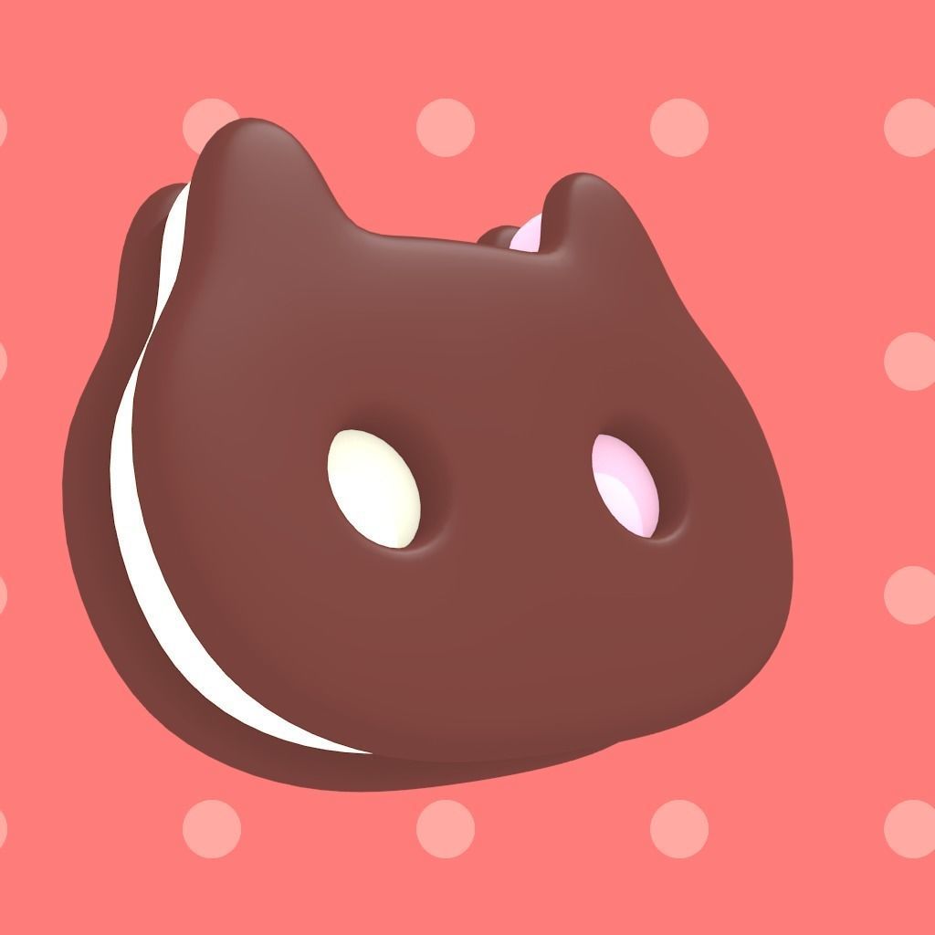 Cookie Cat 3D model_3