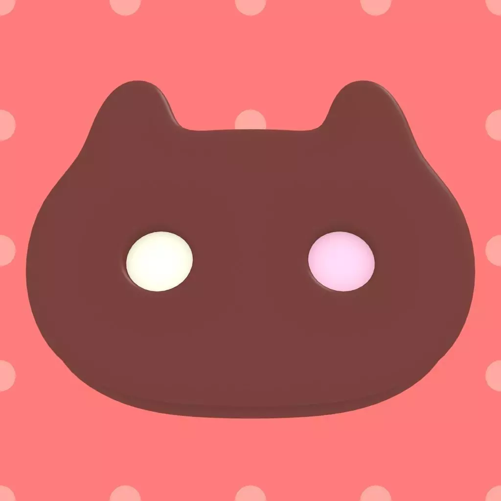 Cookie Cat 3D model_0