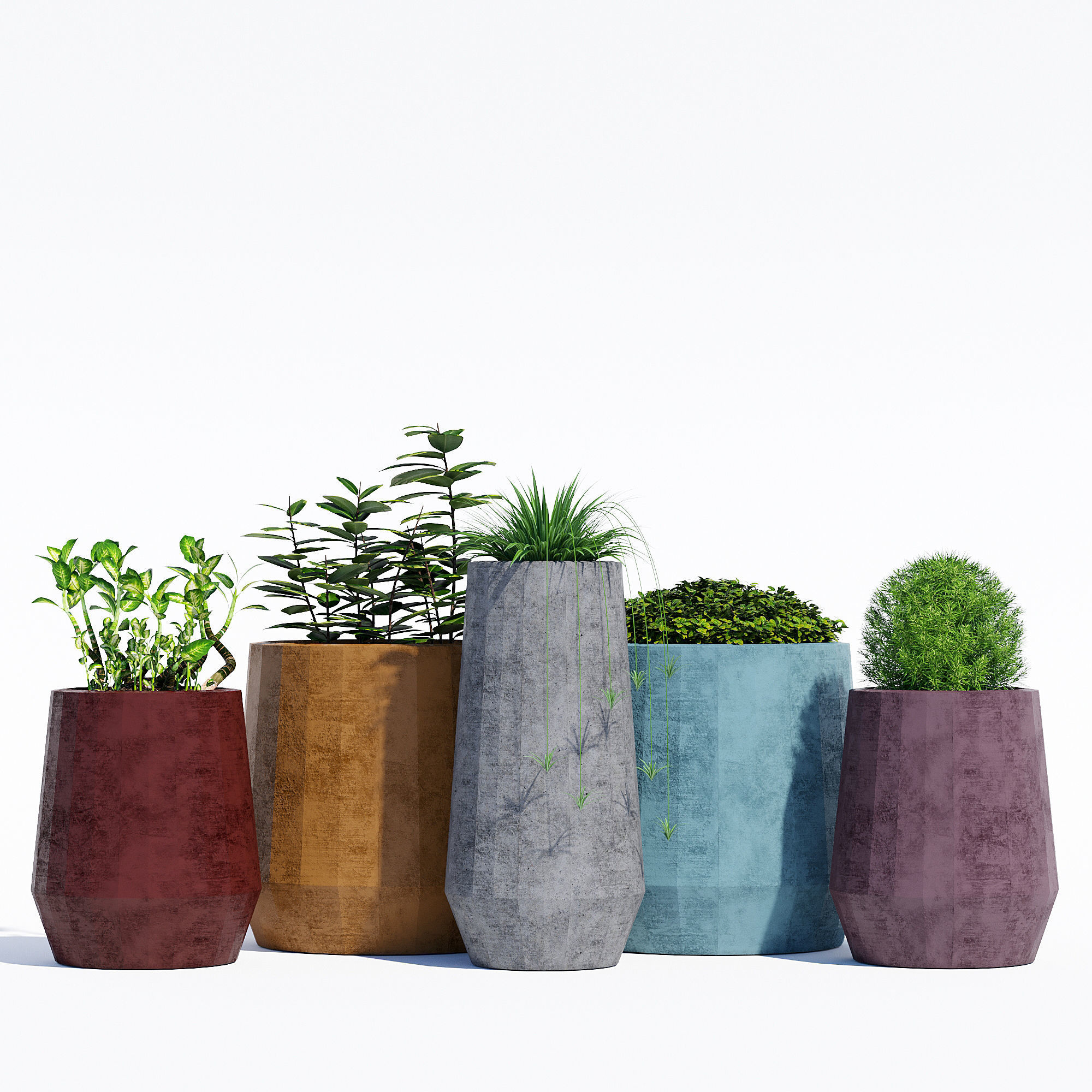 Cirque plant pots 3D model_1