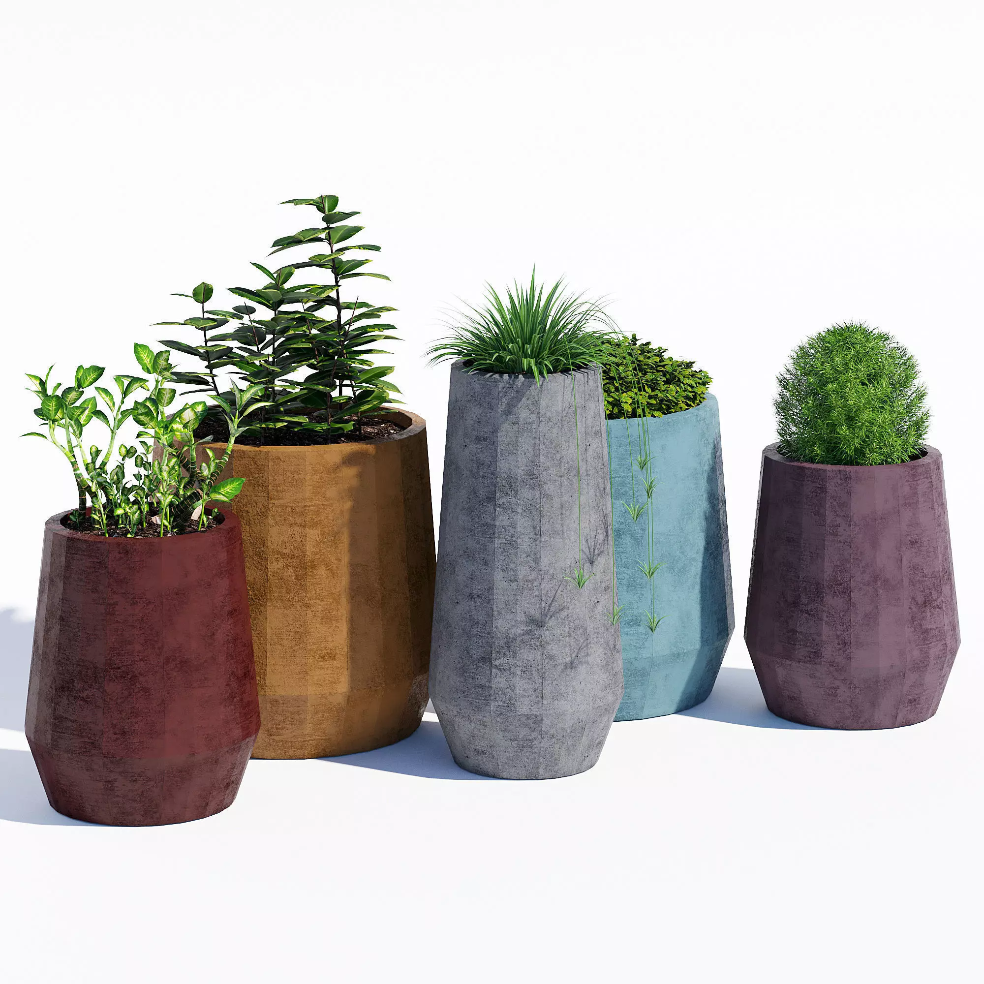 Cirque plant pots 3D model_0