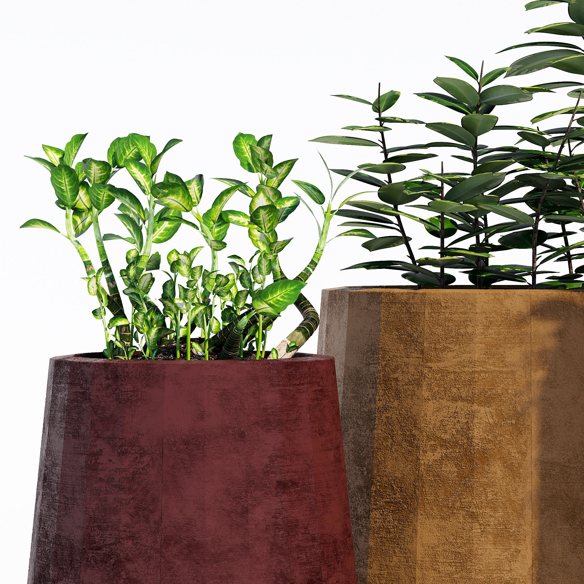 Cirque plant pots 3D model_4