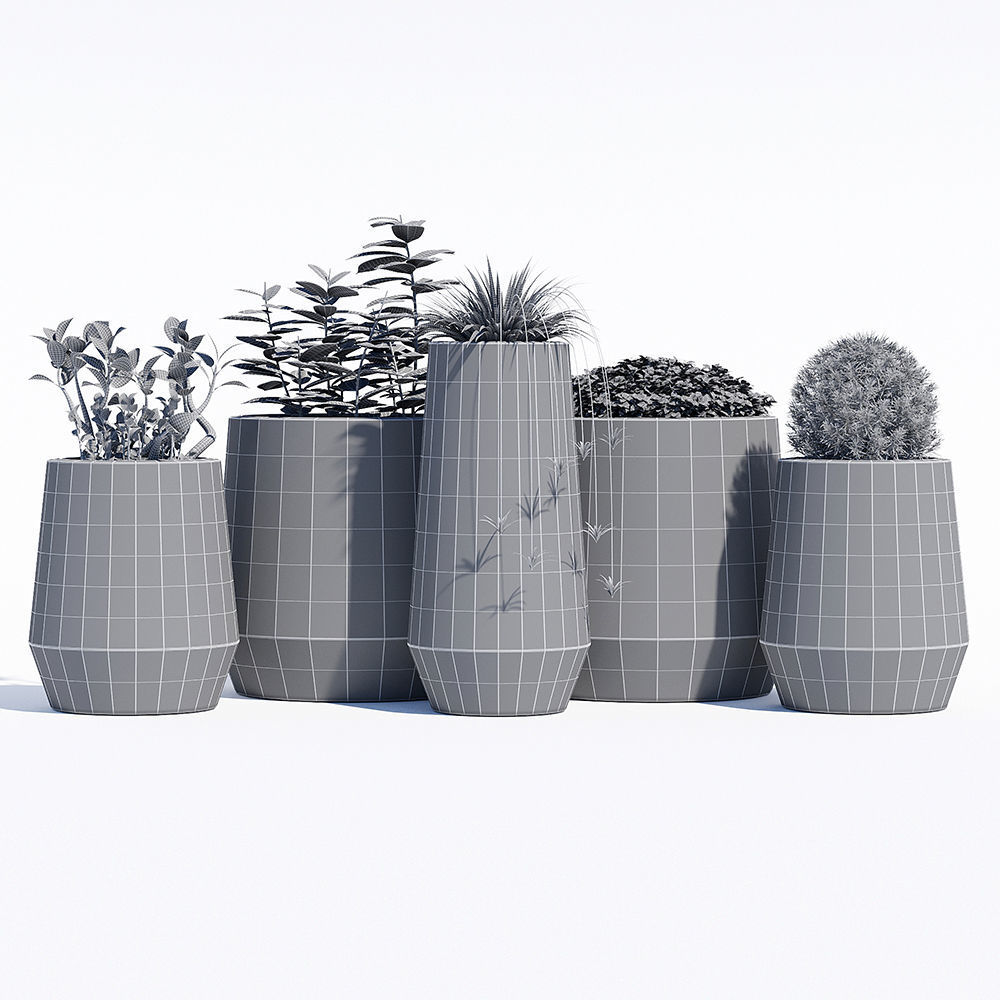 Cirque plant pots 3D model_6