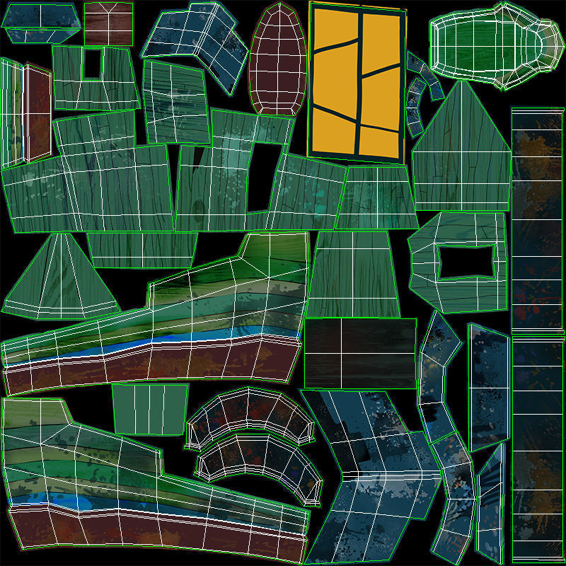 Lighthouse and Fireflies Low-poly 3D model_15