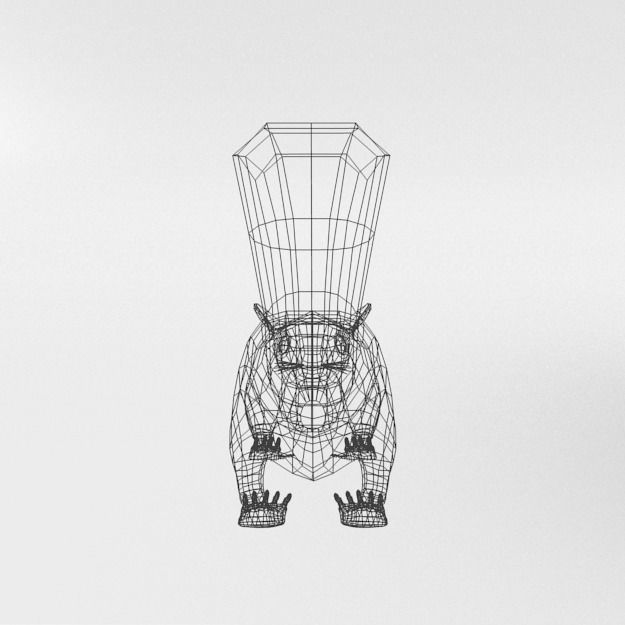 Chipmunk Low-poly 3D model_4