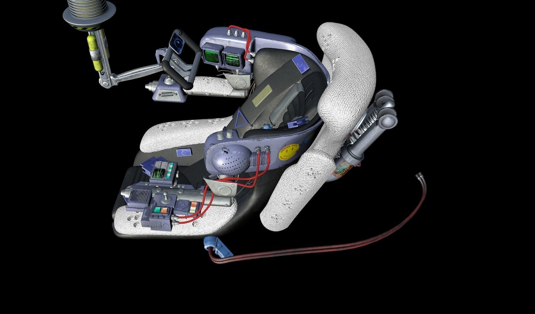 Futuristic Seat Color 3D model_11