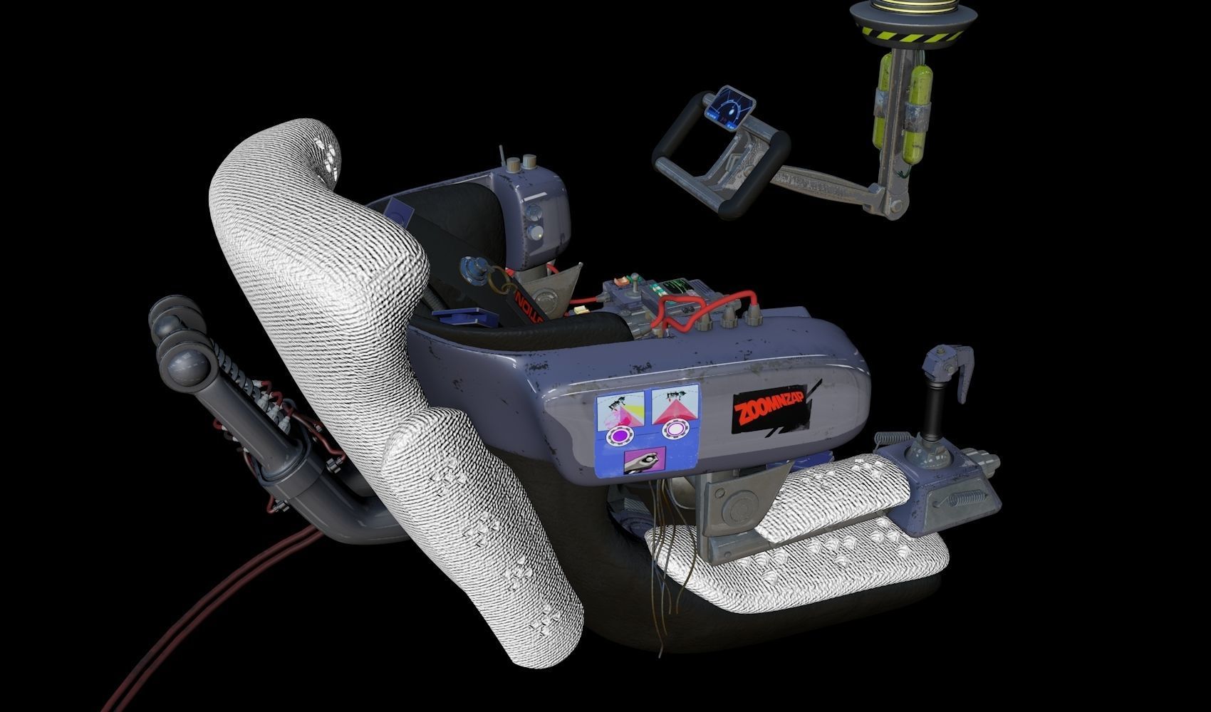 Futuristic Seat Color 3D model_12