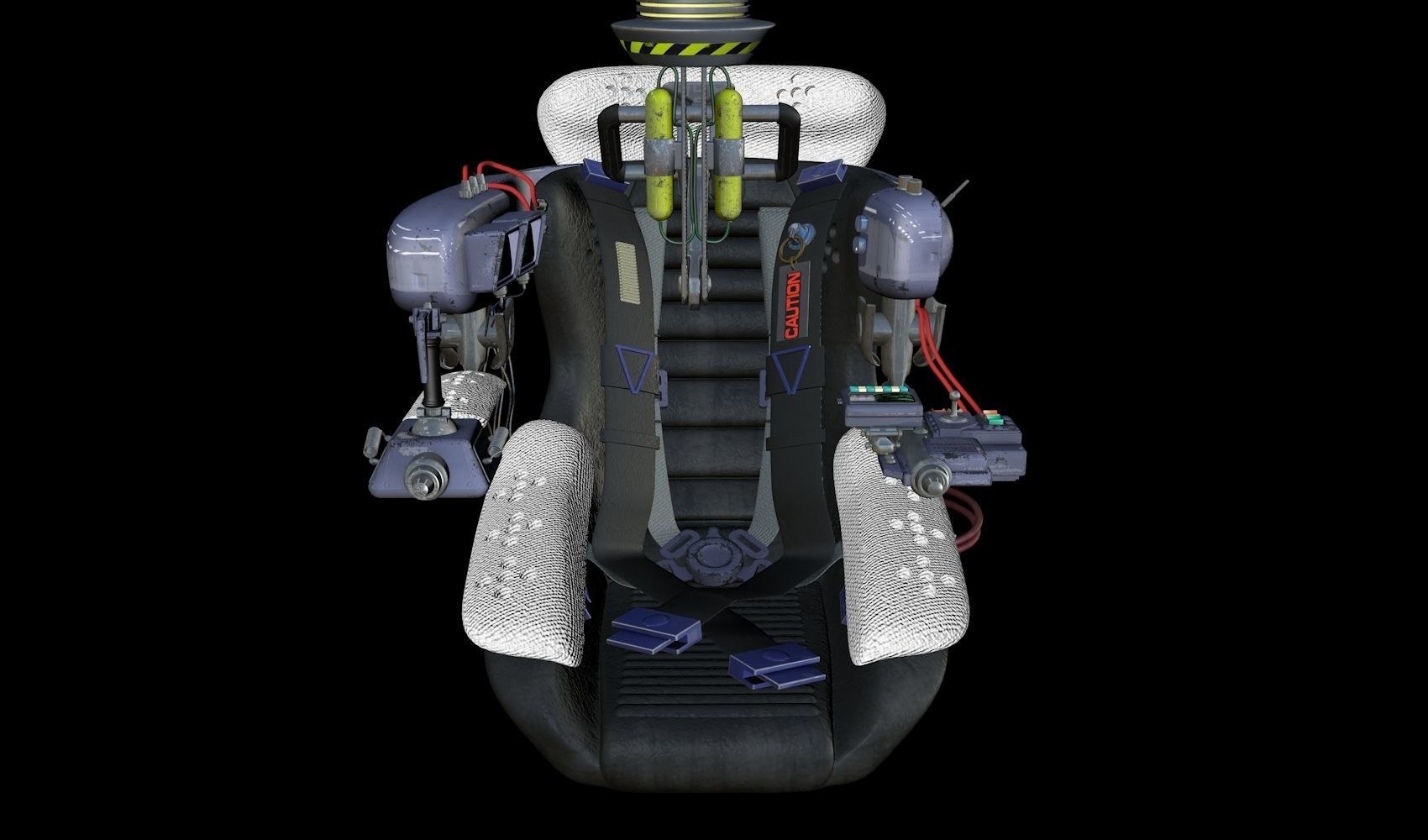 Futuristic Seat Color 3D model_13