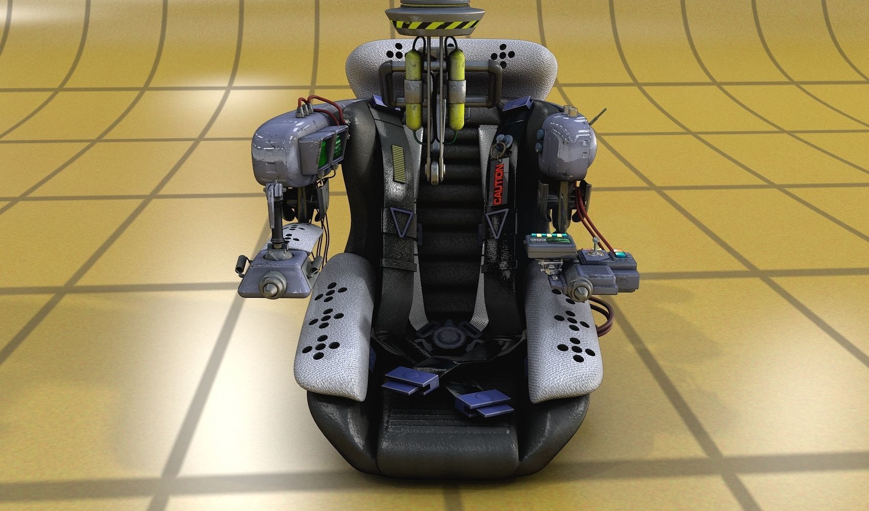 Futuristic Seat Color 3D model_3