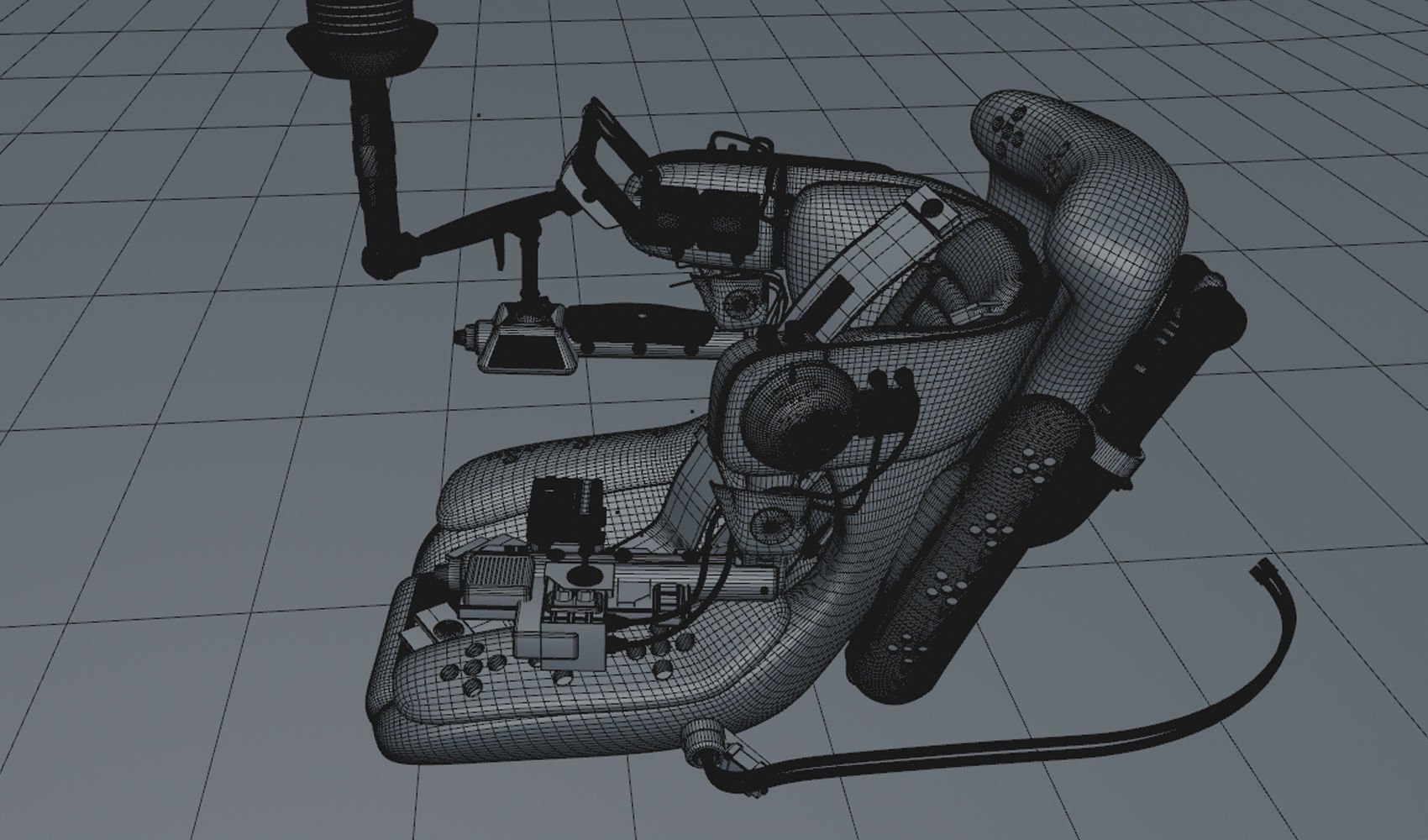 Futuristic Seat Color 3D model_10