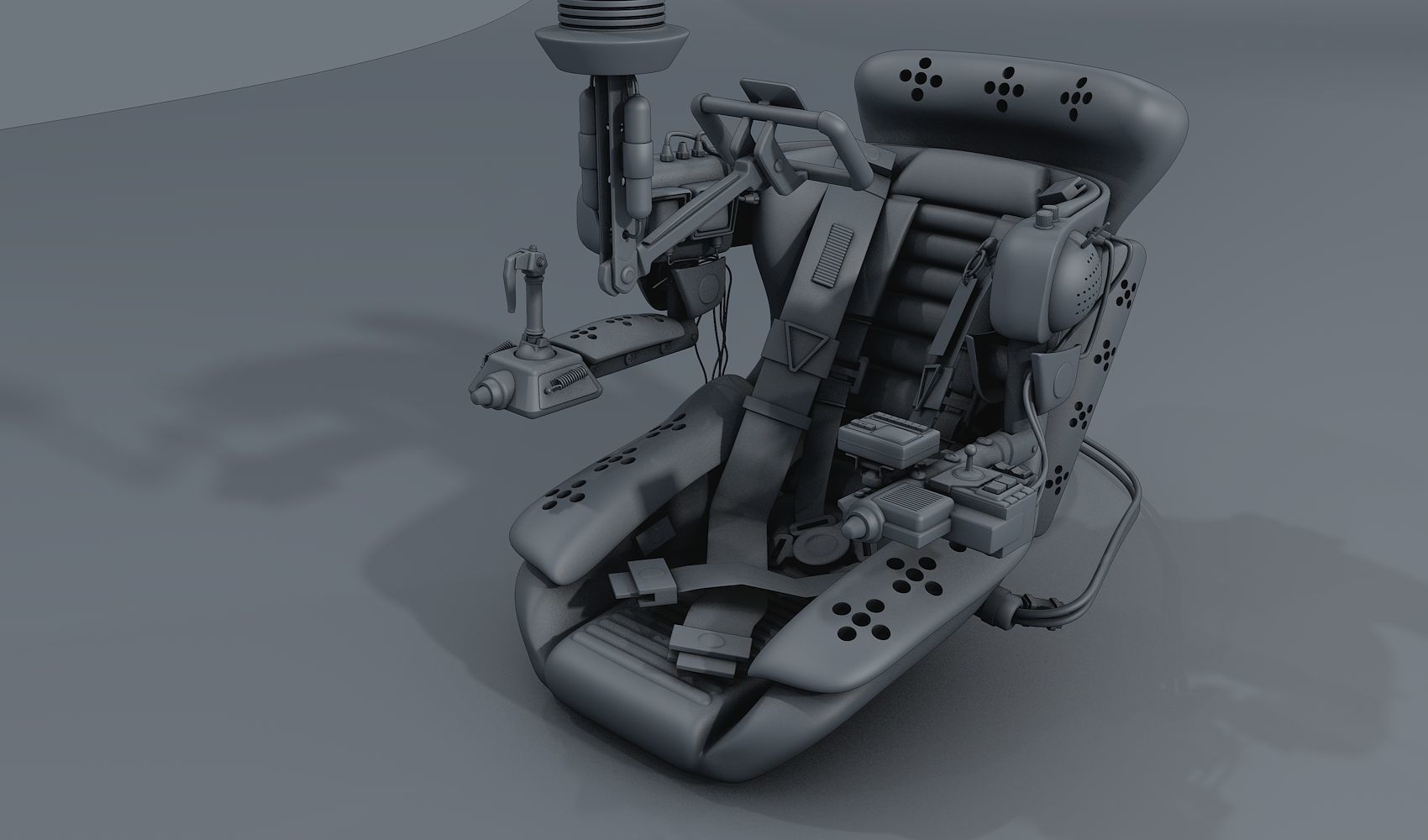 Futuristic Seat Color 3D model_9