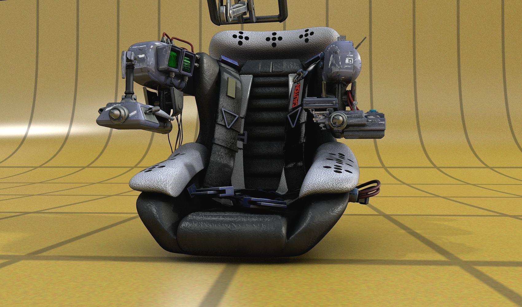 Futuristic Seat Color 3D model_6