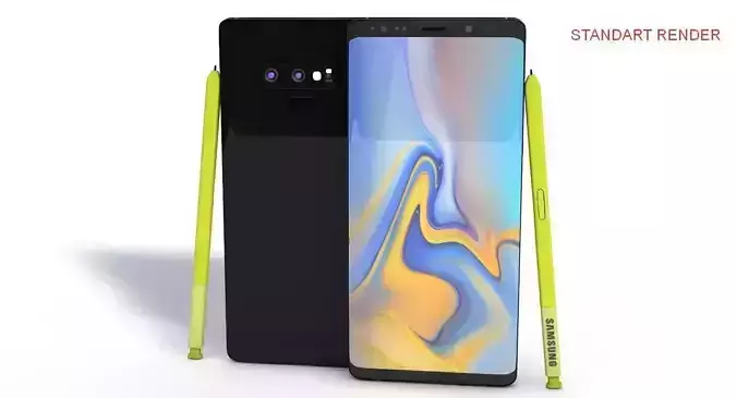 Samsung Galaxy Note 9  Low-poly 3D model