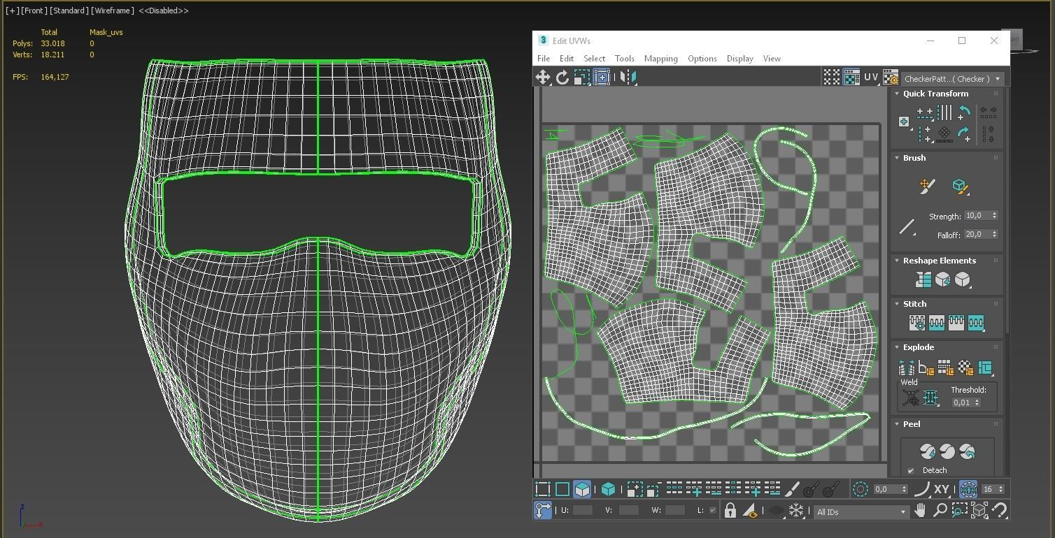Mask Killer   2K  PBR Textures Low-poly 3D model_10