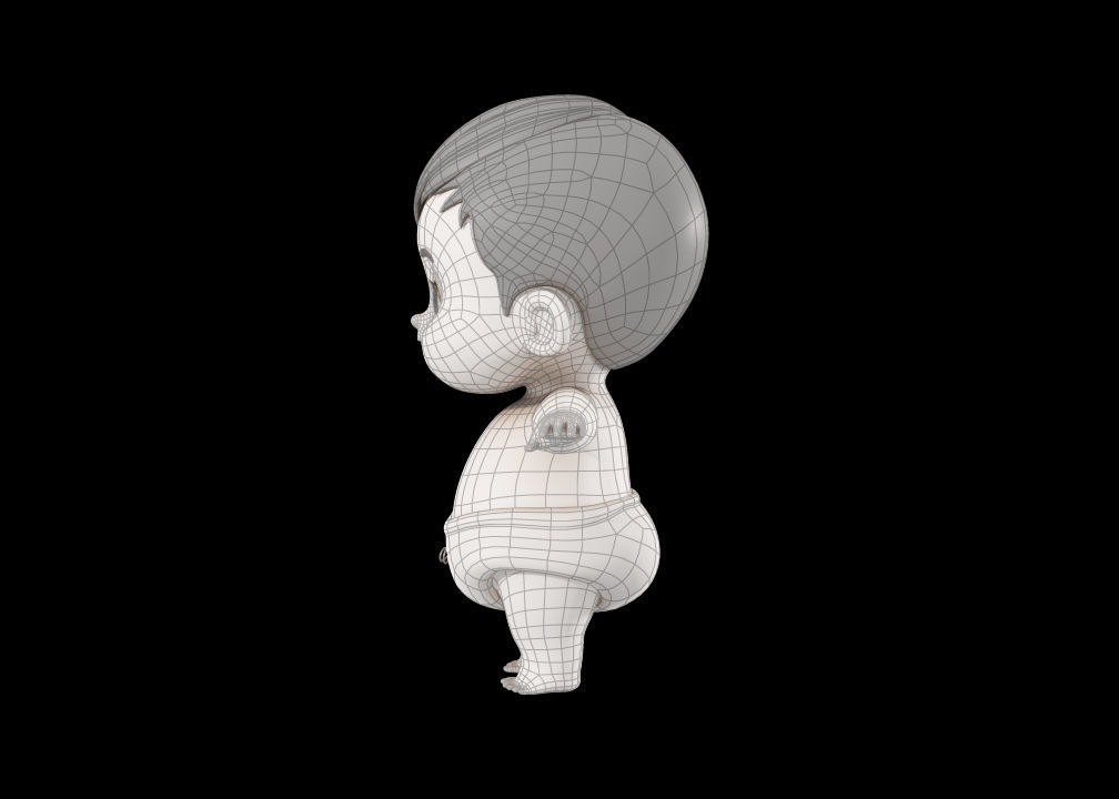 Cartoon Cute Baby Boy 3D model 3D model_10