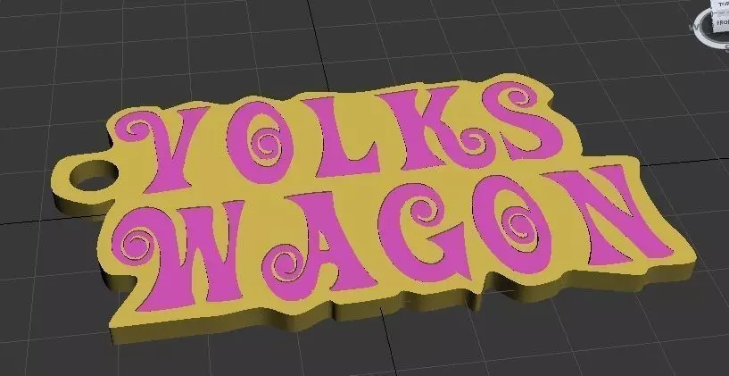 Volkswagon - Pulp Fiction style 3D print model