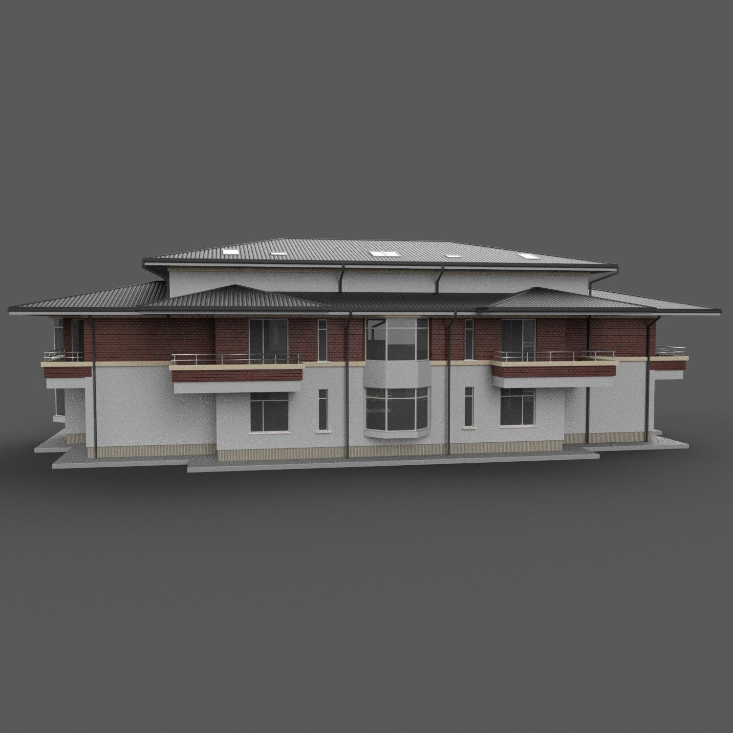 Apartment Building Game Ready Low-poly 3D model_8