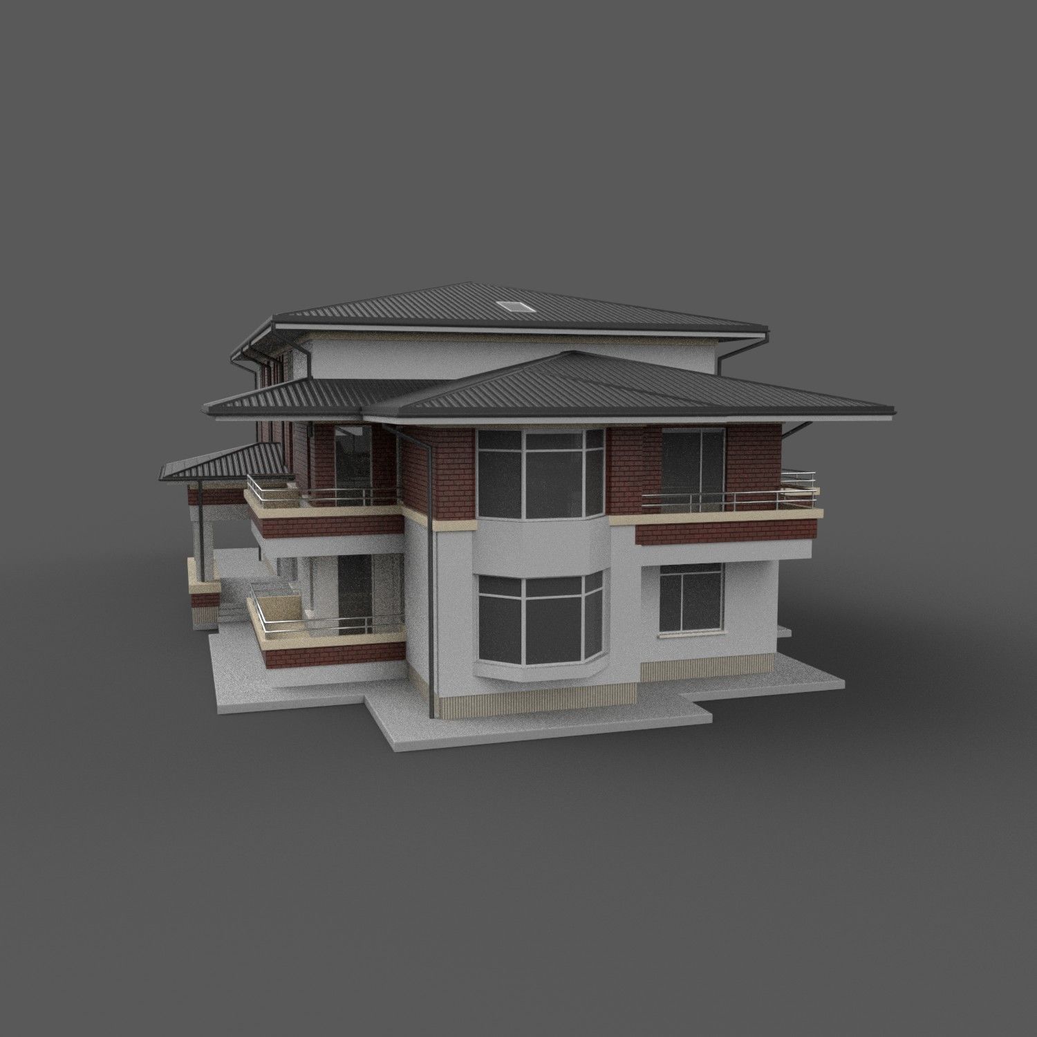 Apartment Building Game Ready Low-poly 3D model_5