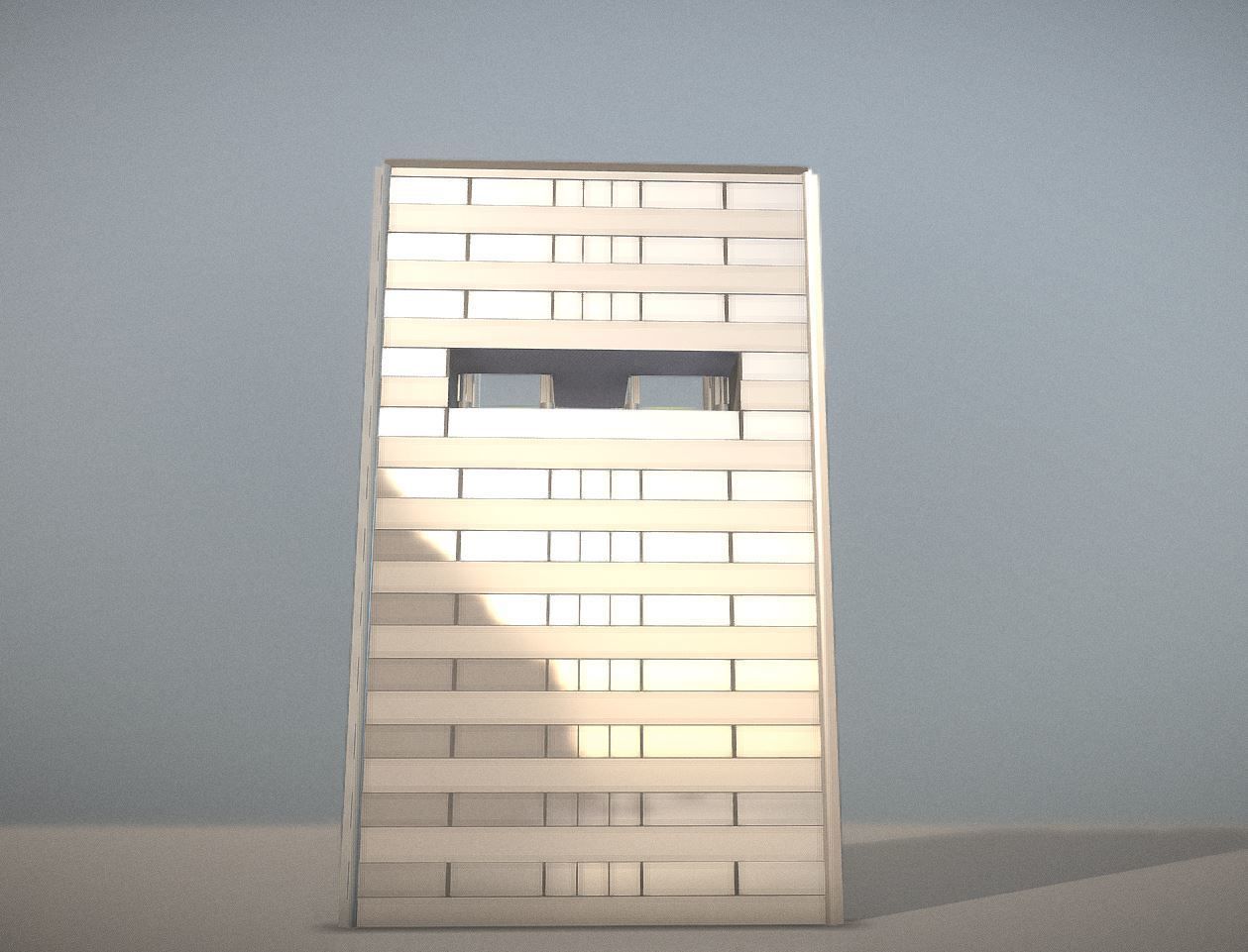 City Building Design E-3 Low-poly 3D model_10