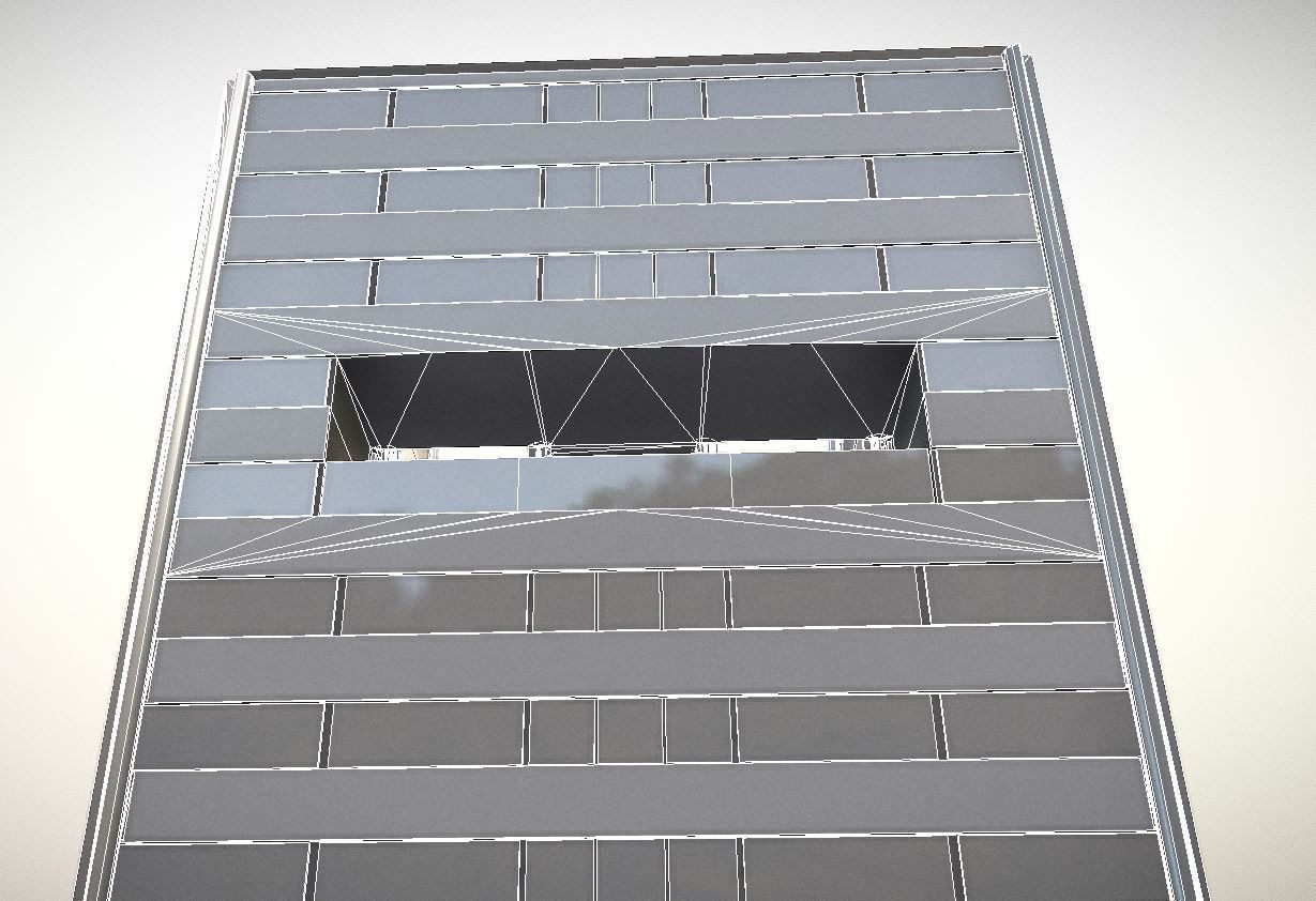 City Building Design E-3 Low-poly 3D model_11