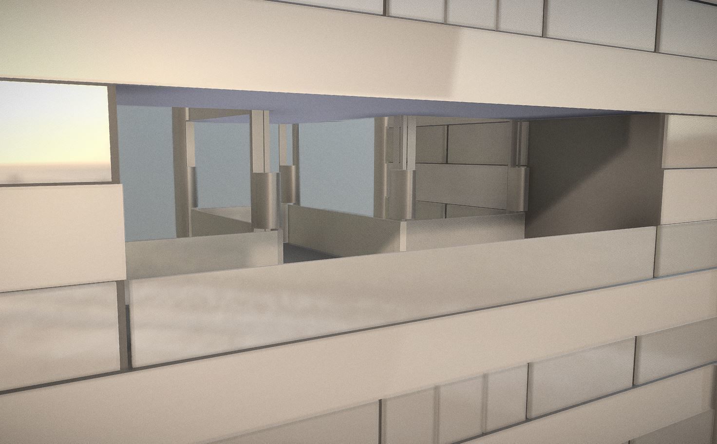 City Building Design E-3 Low-poly 3D model_8