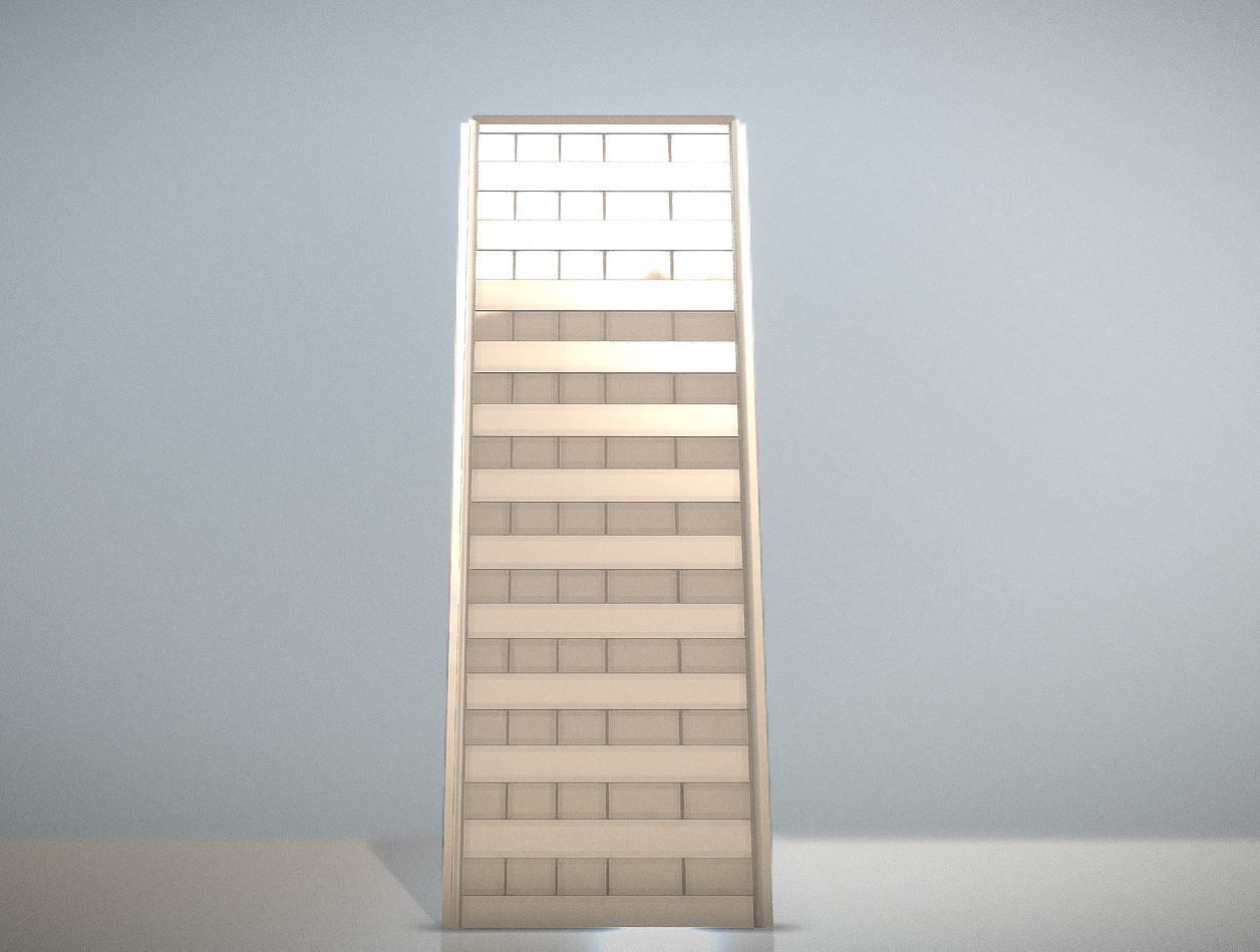 City Building Design E-3 Low-poly 3D model_16