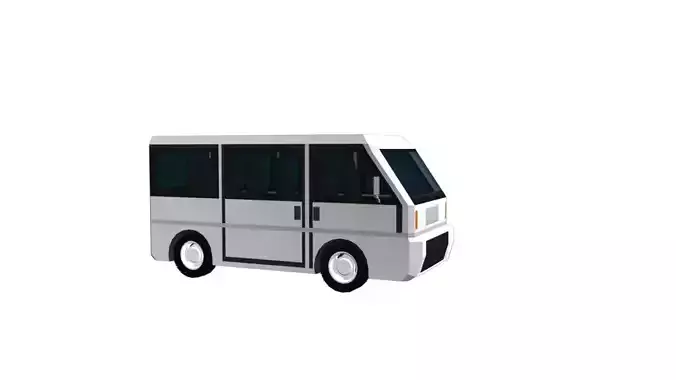 Micro Van  Low-poly 3D model