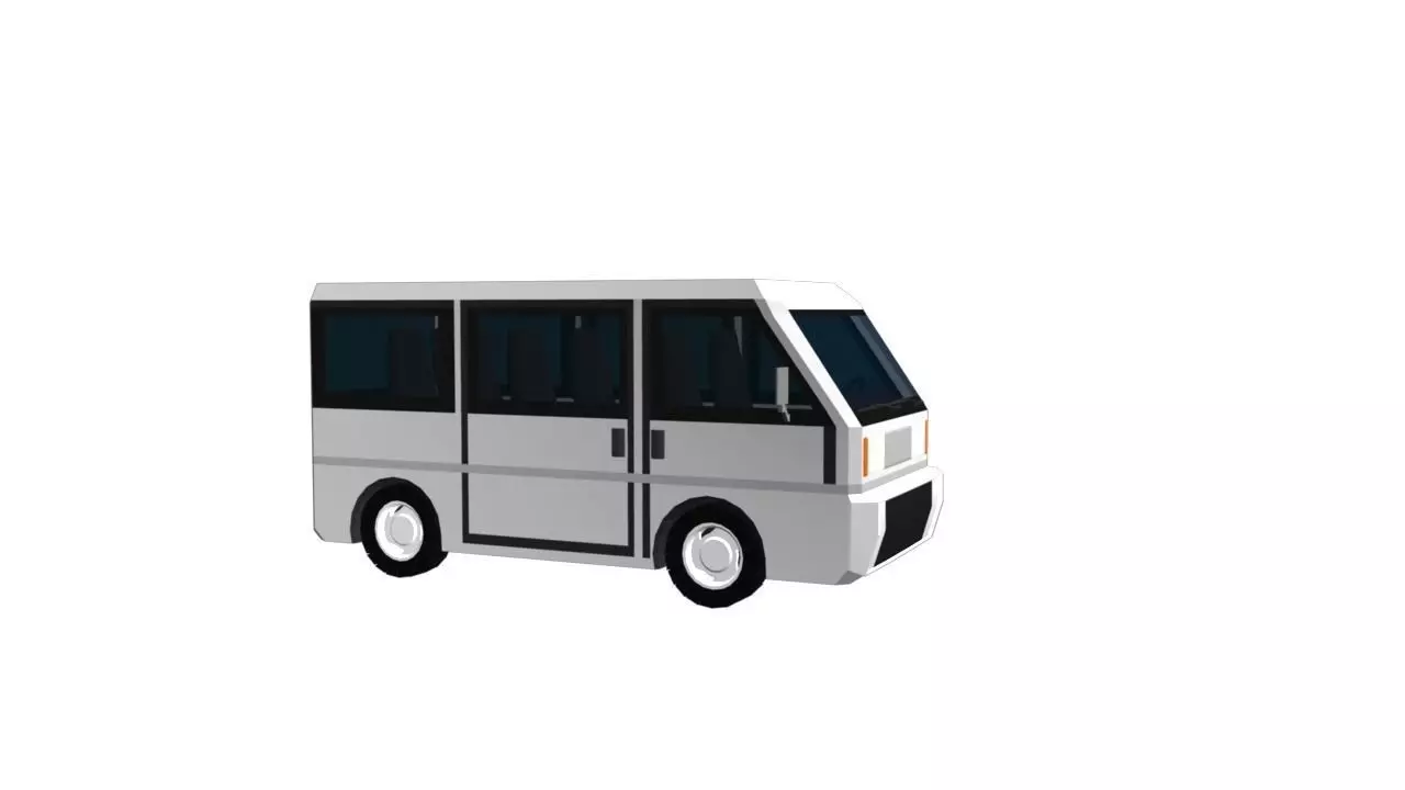Micro Van Low-poly 3D model
