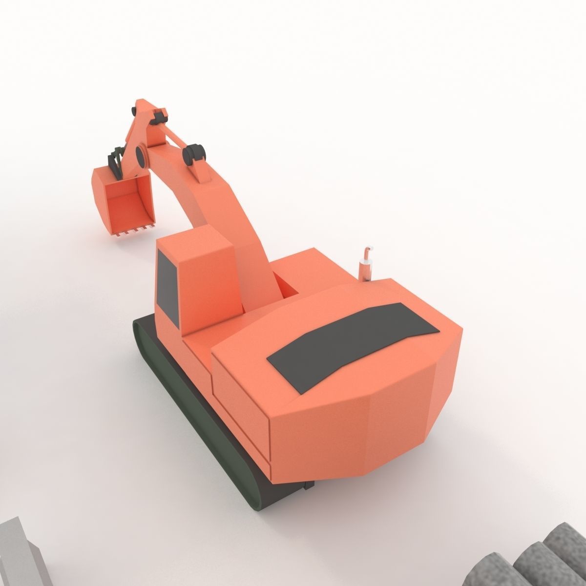 Collection building machinery and materials Stylized lowpoly Low-poly 3D model_5