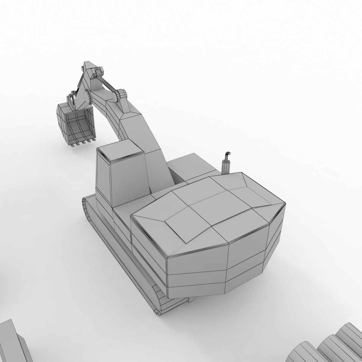 Collection building machinery and materials Stylized lowpoly Low-poly 3D model_16