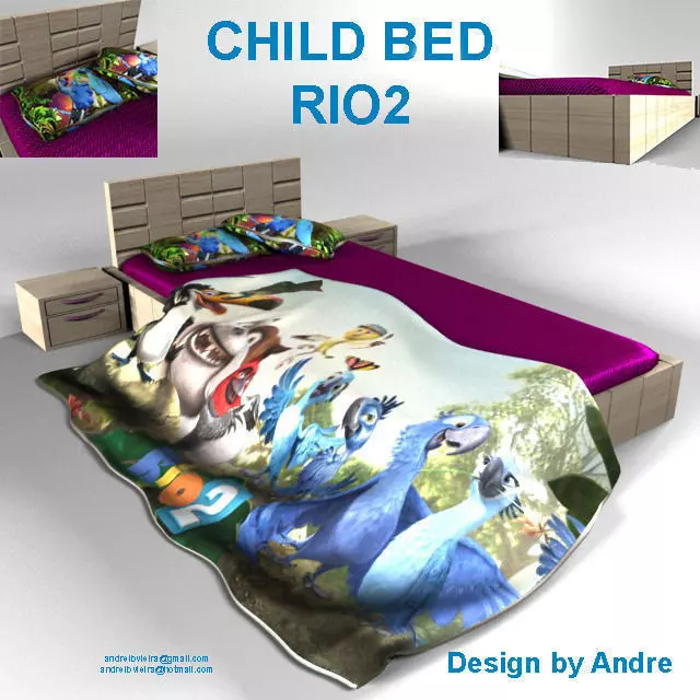 Child Bed Rio2 3D model