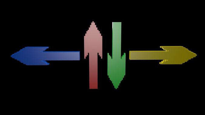 Arrows voxel 1 3D model
