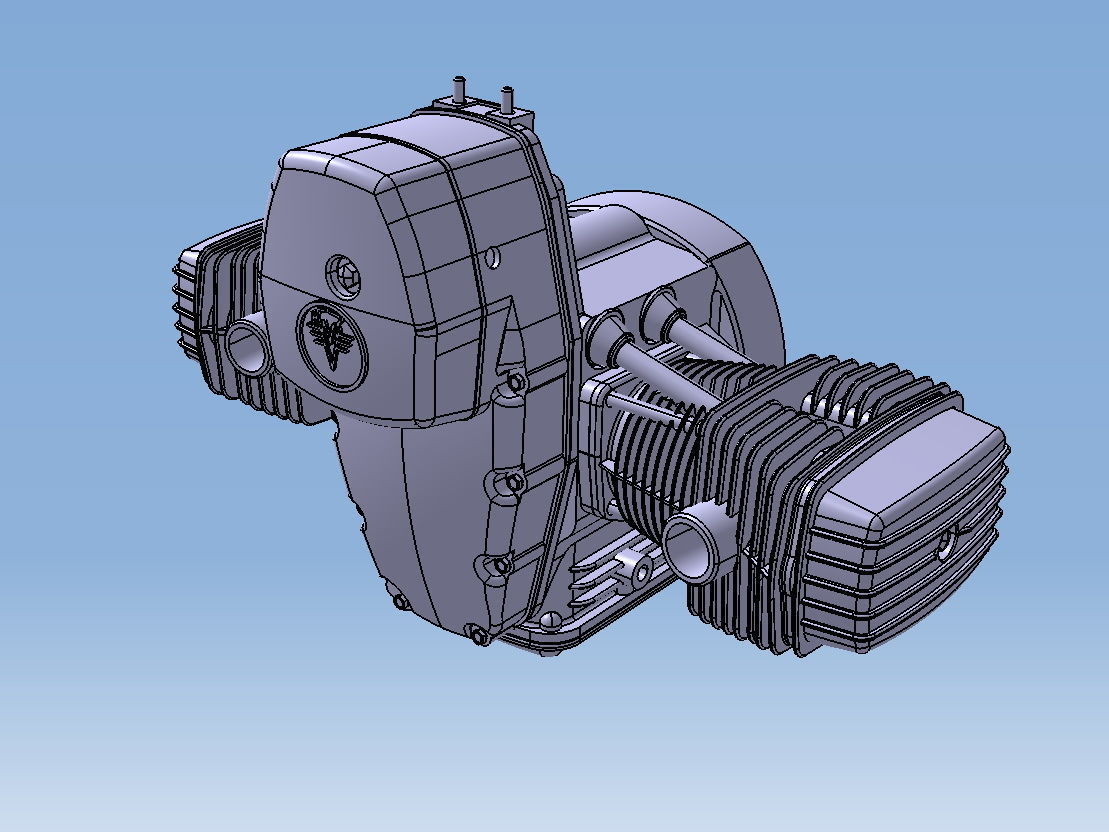 Engine motorcycle Dnepr MT-11 3D model_2