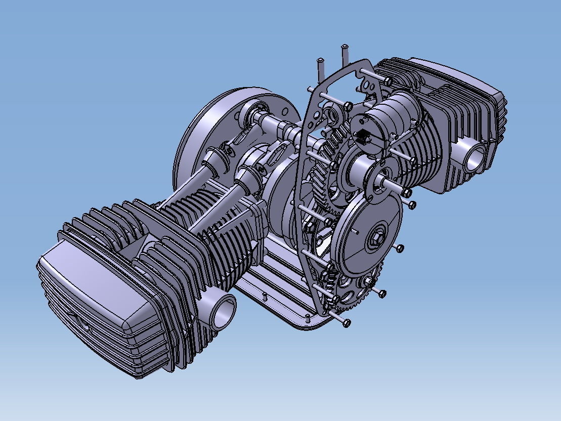 Engine motorcycle Dnepr MT-11 3D model_4